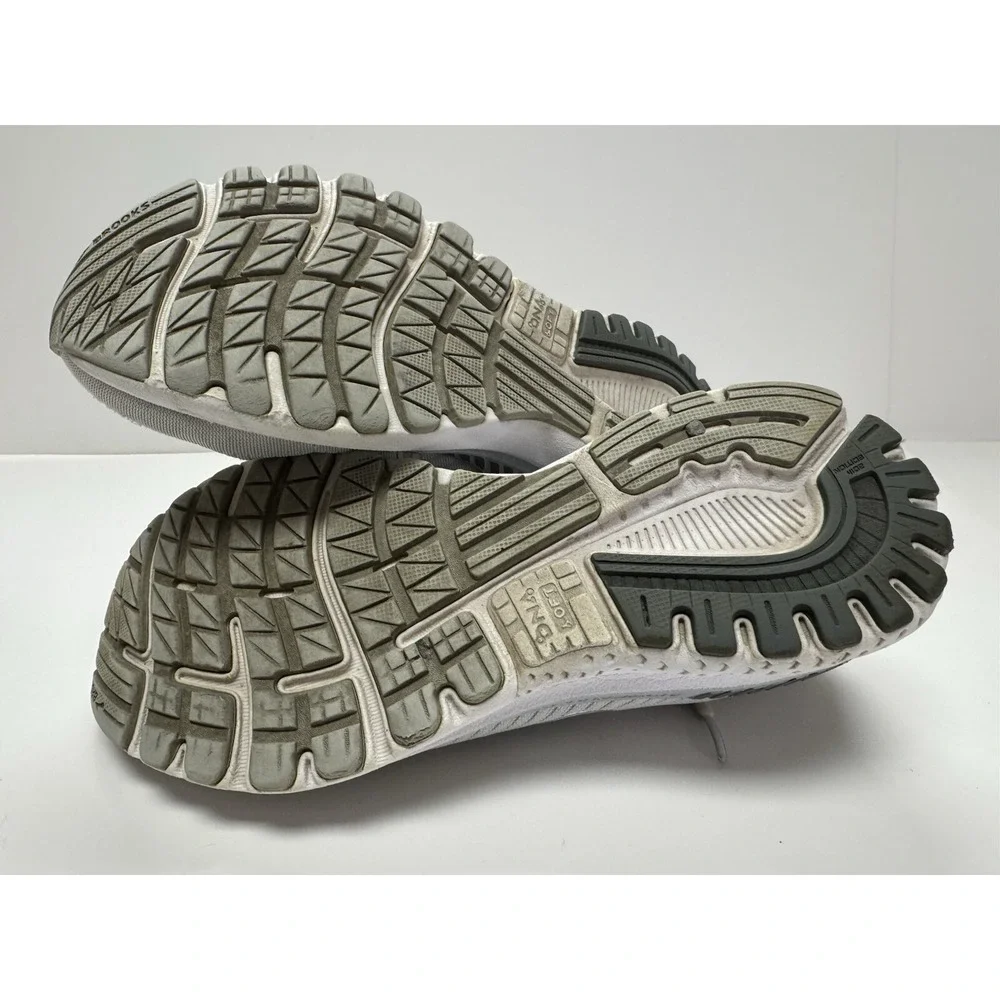 Brooks‎ Adrenaline GTS 20 White Silver Running Shoes Women's Size 7 Medium B